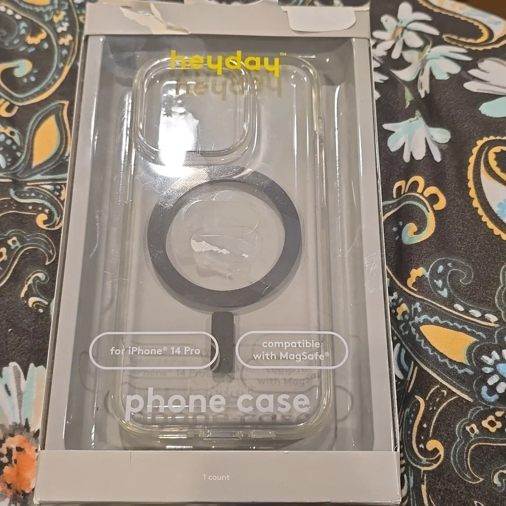 ❤️10/$13 heyday Apple iphone 14 pro with magsafe clear cover